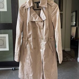 I.N.C. Tan Metallic Trench Coat